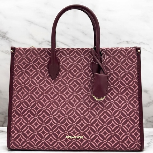 Michael Kors Handbags - Michael Kors Medium Mirella Tote Bag - Ox Blood Multi